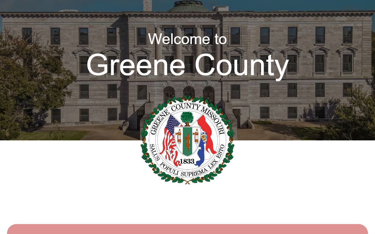 Greene County government homepage linking to Recorder and County Clerk