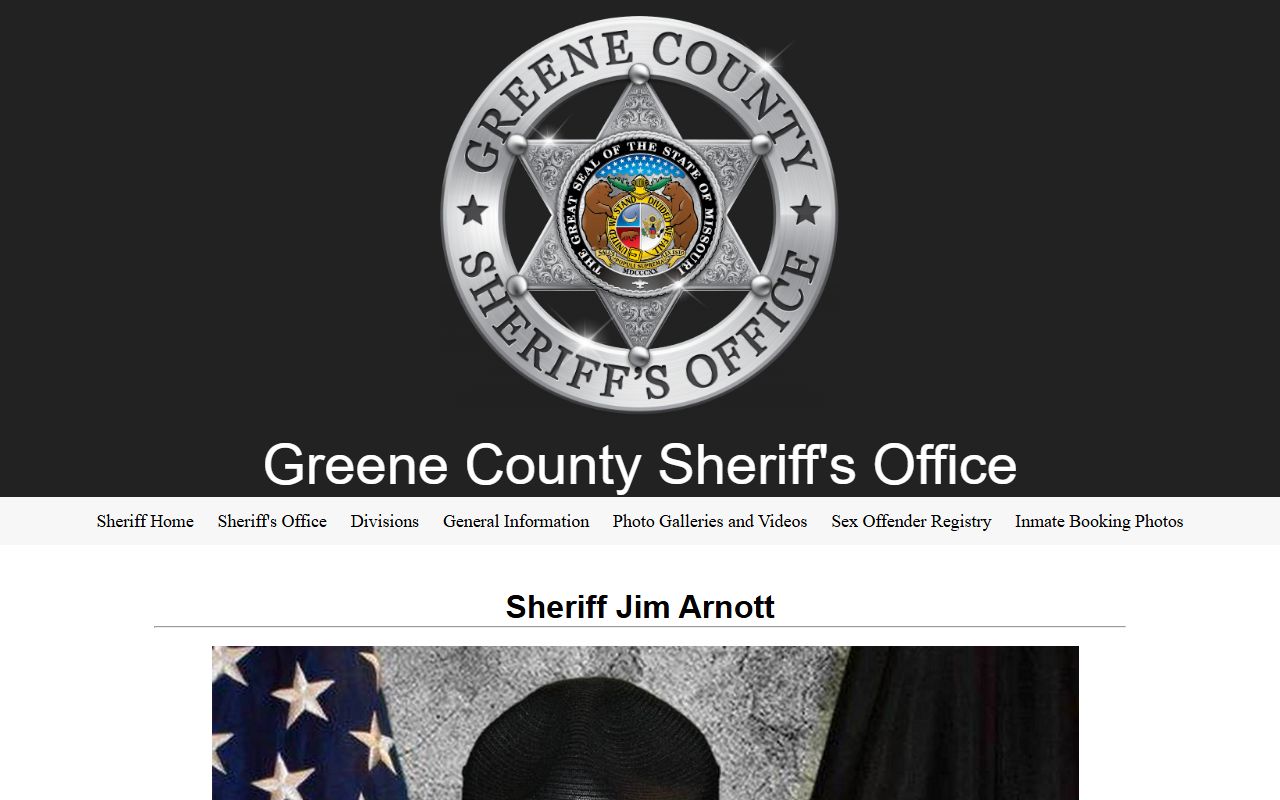 Greene County warrant Sheriff Jim Arnott bio page
